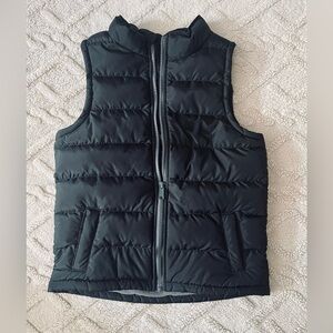 Boys Black Puffer Vest - Sonoma Sleeveless Vest With Full Zip & Pockets, Size S